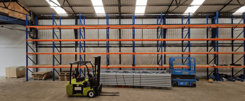 Adjustable Pallet Racking With Added Slat Timber Decking Blackburn ...