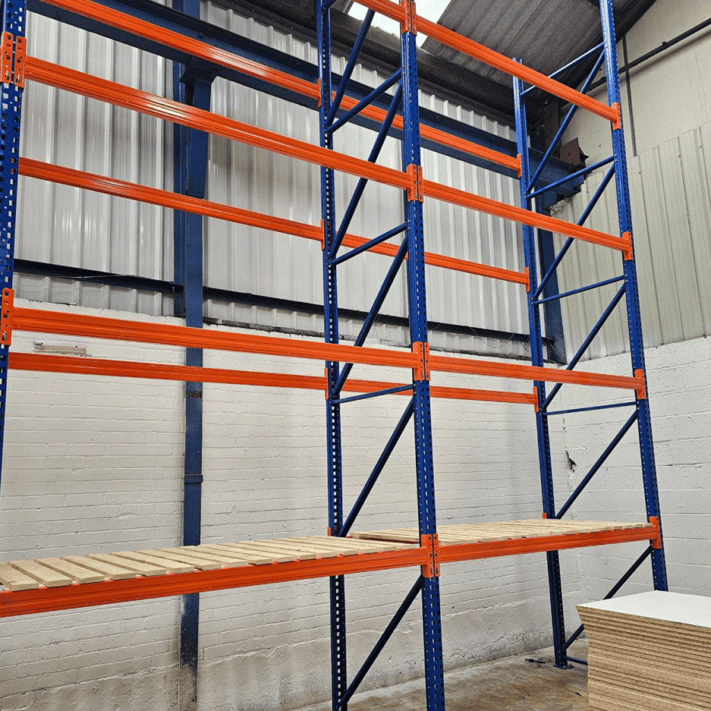 Adjustable Pallet Racking With Added Slat Timber Decking Blackburn ...