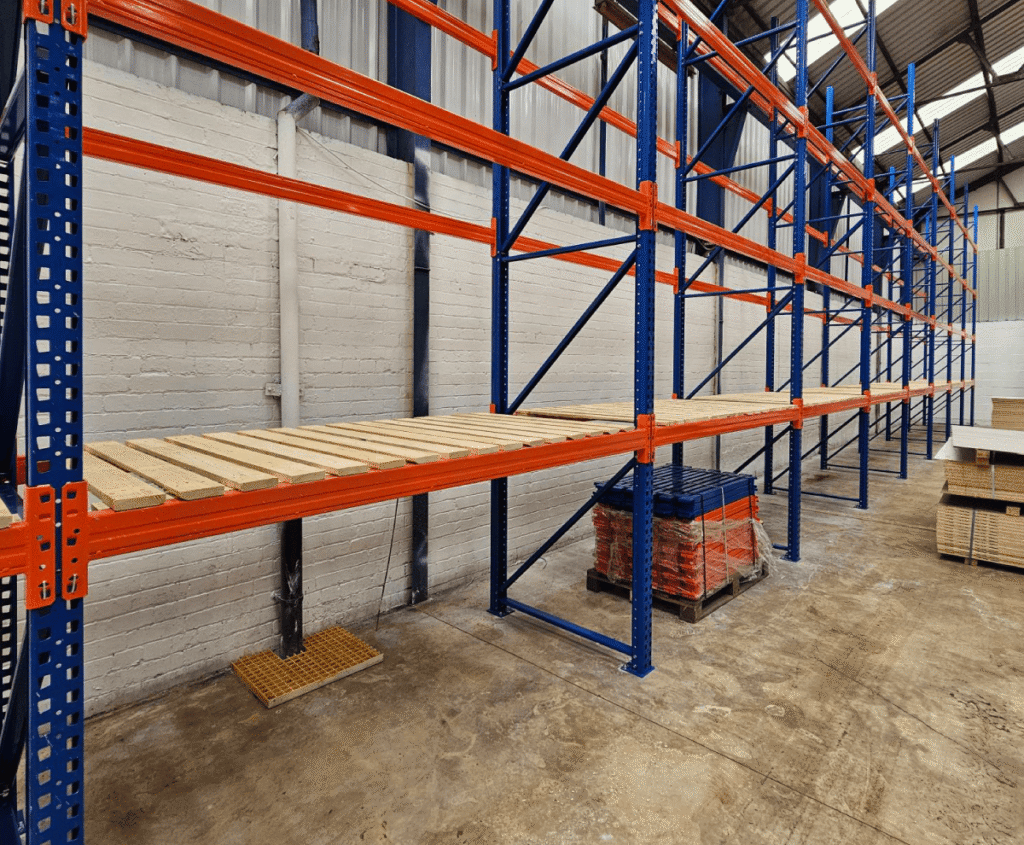 Adjustable Pallet Racking With Added Slat Timber Decking Blackburn ...